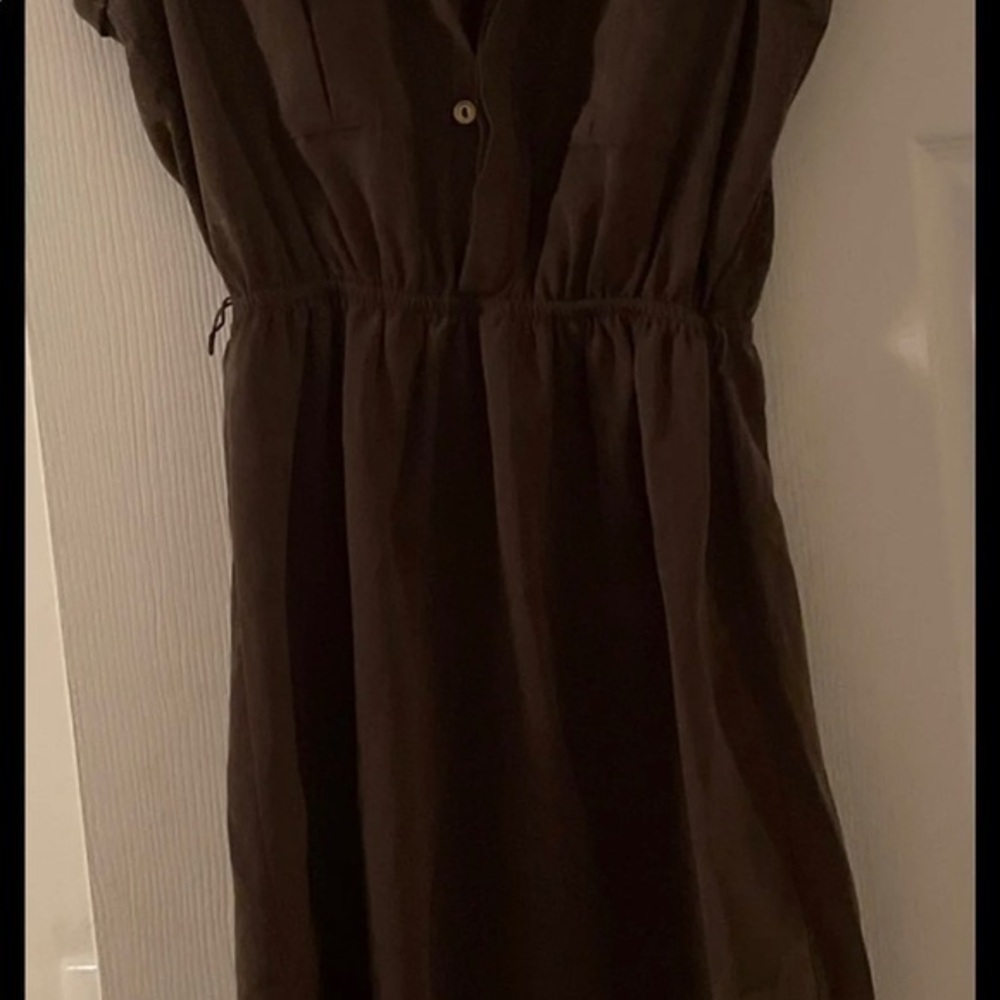 XOXO Juniors' Sleeveless Military Shirt Dress XS, Olive